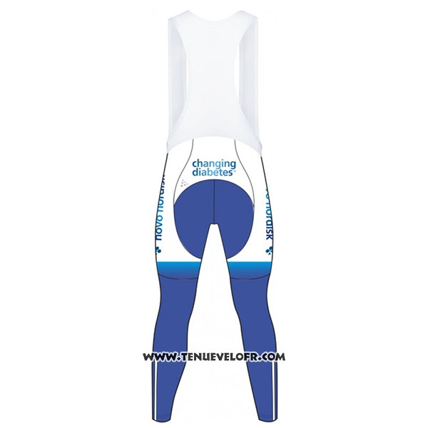 2017 Maillot Ciclismo Novo Nordisk Blanc Manches Longues et Cuissard